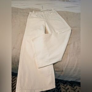 MOTHER Wide-Leg White Jeans